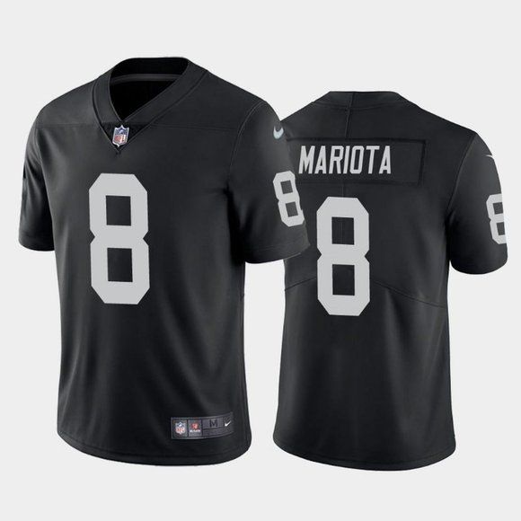 Men Oakland Raiders #8 Marcus Mariota Nike Black Limited NFL Jersey